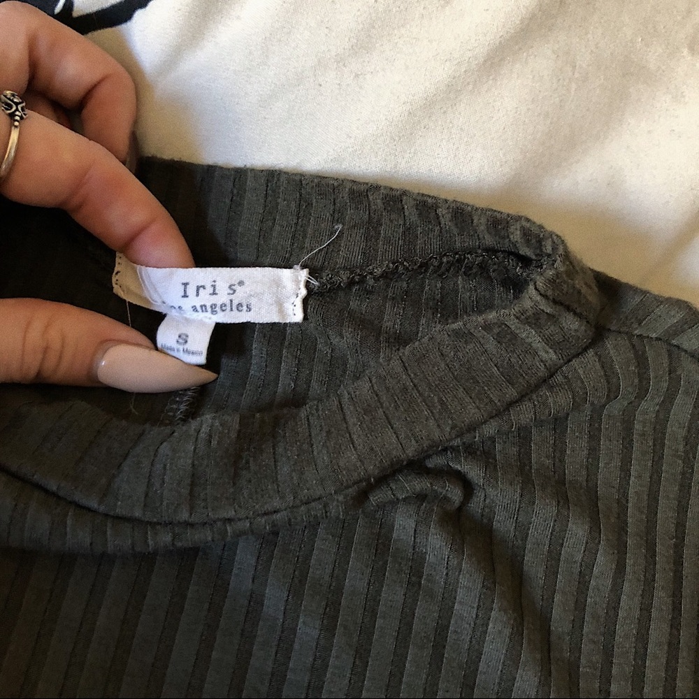 Iris Green Ribbed Bodycon Dress - Picture 7 of 7